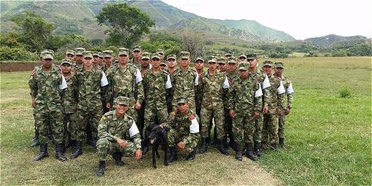 En La Plata (Huila) militares adoptan canino abandonado y enfermo
