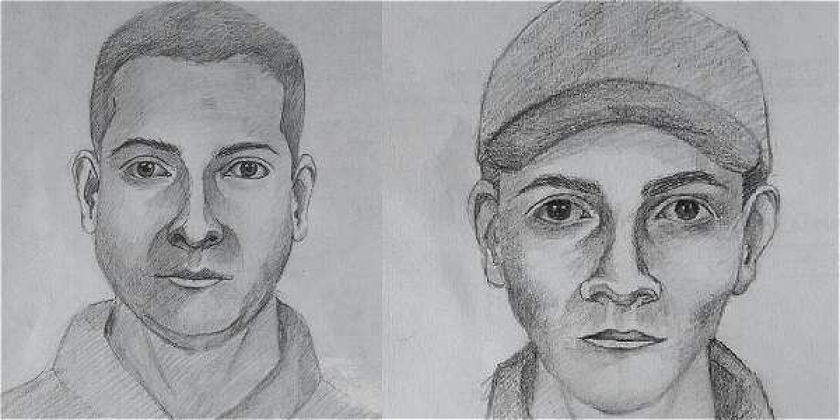 Este es el retrato hablado de dos de los cuatro presuntos delincuentes del robo en Chinauta.