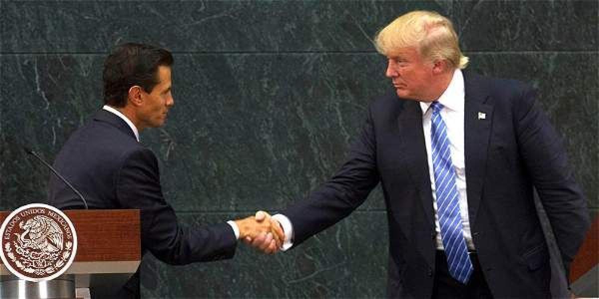 El presidente de México, Enrique Peña Nieto, recibió a Donald Trump en la residencia de Los Pinos.