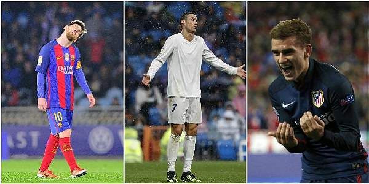 Lionel Messi, Cristiano Ronaldo y Antonie Griezmann, los nominados.