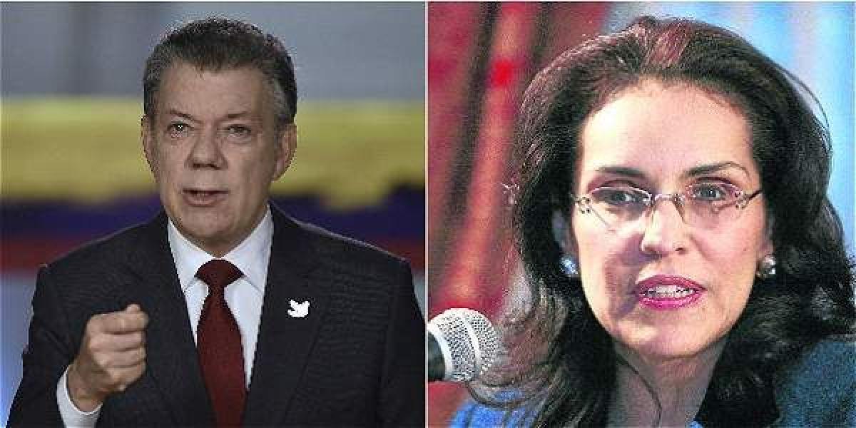 Presidente Juan Manuel Santos y senadora Viviane Morales