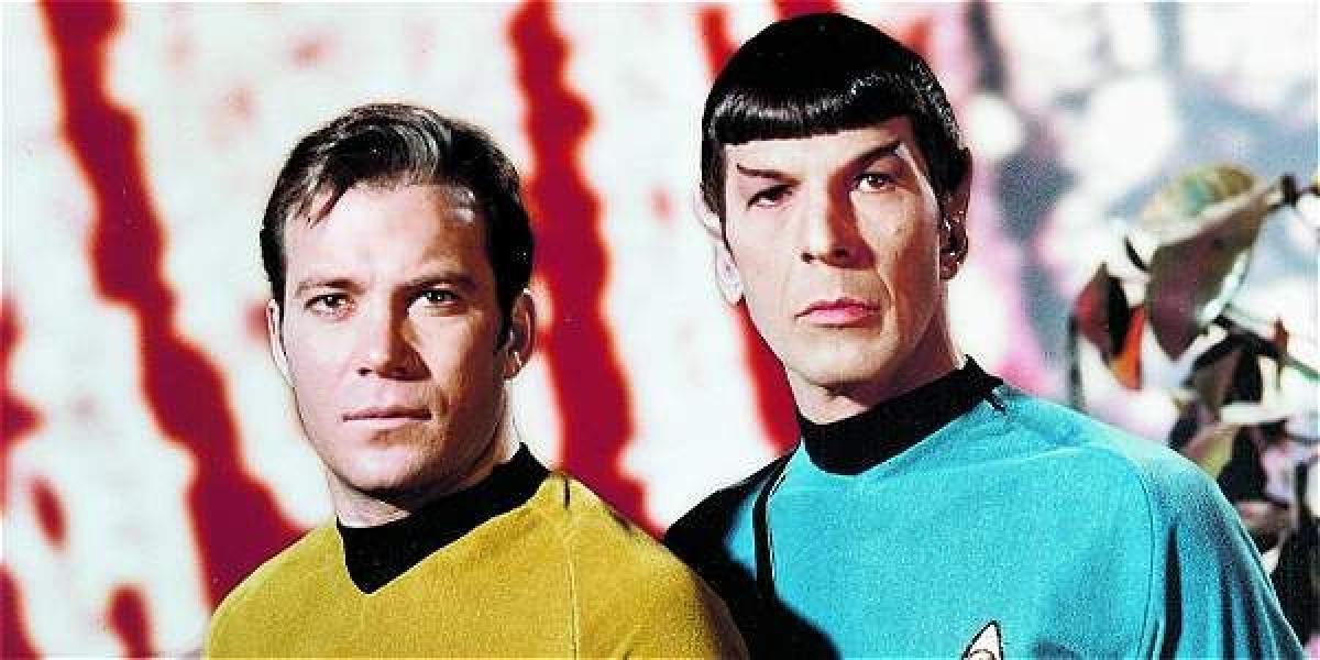 William Shatner y Leonard Nimoy, el capitán Kirk y el Sr. Spock, en 1966.