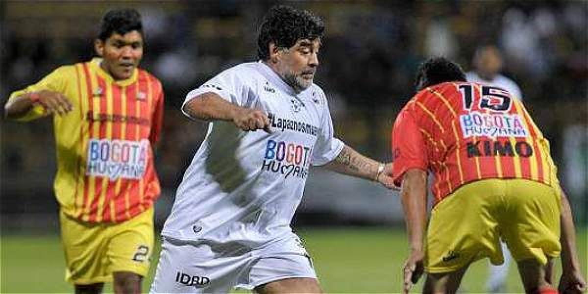 Daniel Bolívar jugó junto a Diego Maradona en el 'Partido por la paz'.