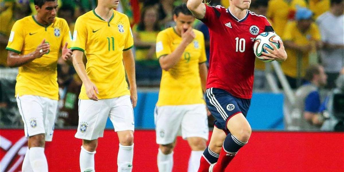 En el recuerdo de los colombianos están los cuartos de final del último Mundial, Brasil 2014, donde los locales ganaron 2-1 con goles de Thiago Silva y David Luiz; por Colombia anotó James Rodríguez.