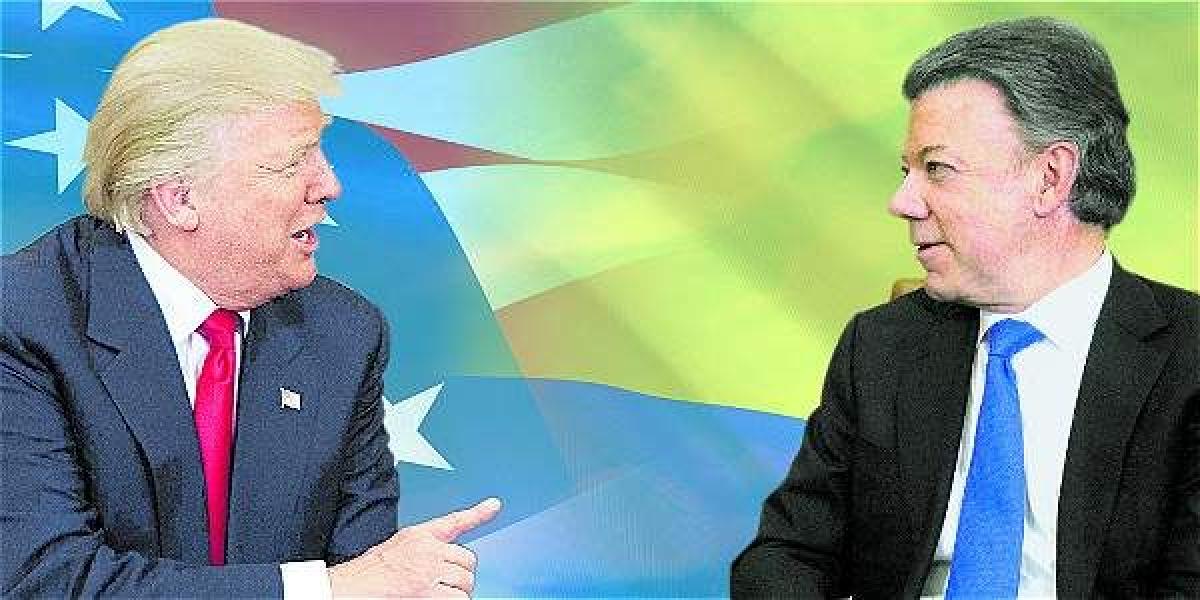 Está previsto que el presidente Juan Manuel Santos hable hoy con el mandatario estadounidense, Donald Trump.