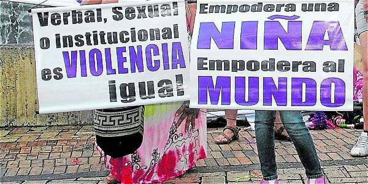 Protesta por violencia contra menores. Archivo EL TIEMPO