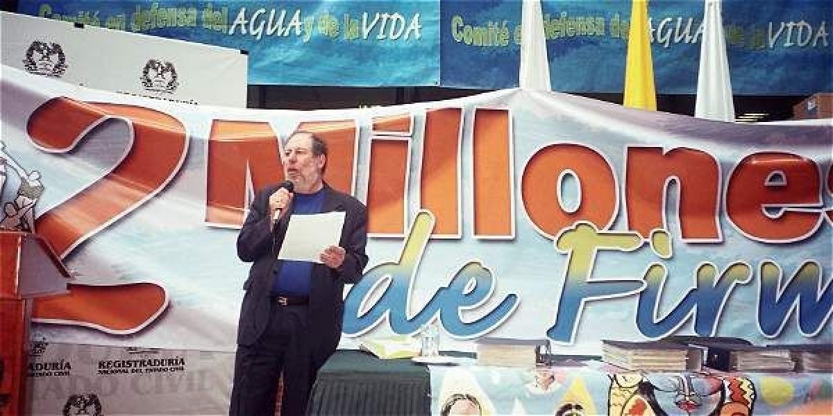 Rafael Colmenares fue el vocero del referendo por el agua y lideró diferentes luchas ambientales.