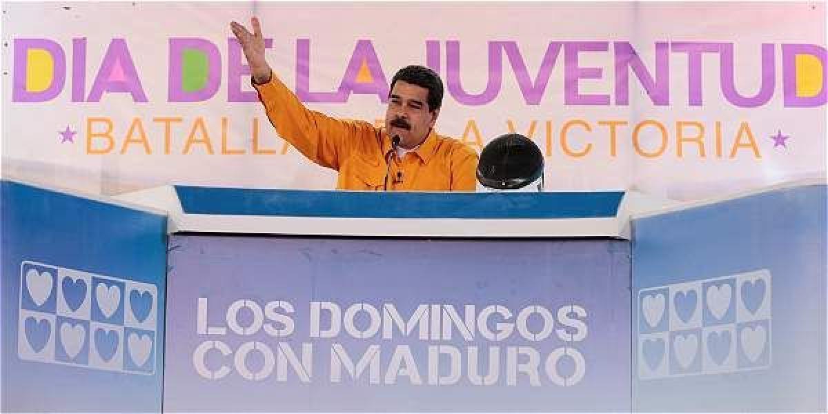 Nicolás Maduro en su programa semanal, en el que dijo que hay migración masiva de colombianos.