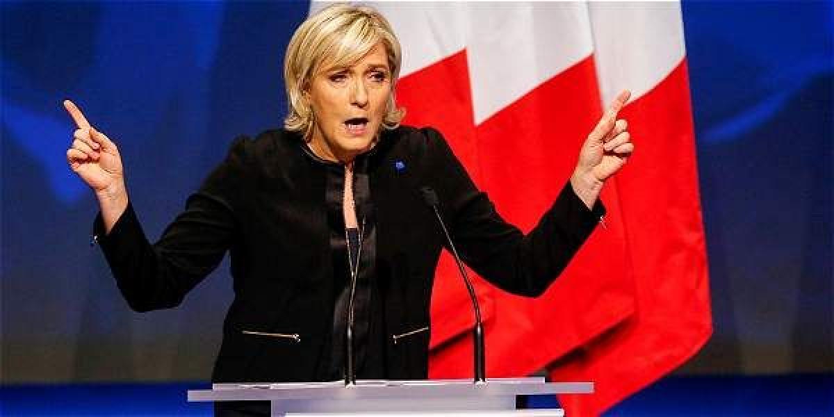 La candidata a la presidencia de Francia por el partido Frente Nacional, Marine Le Pen.
