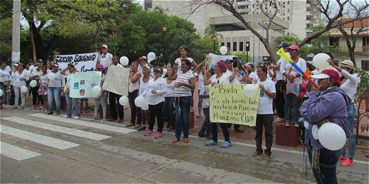 Manifestaciones contra Metroagua en Santa Marta.