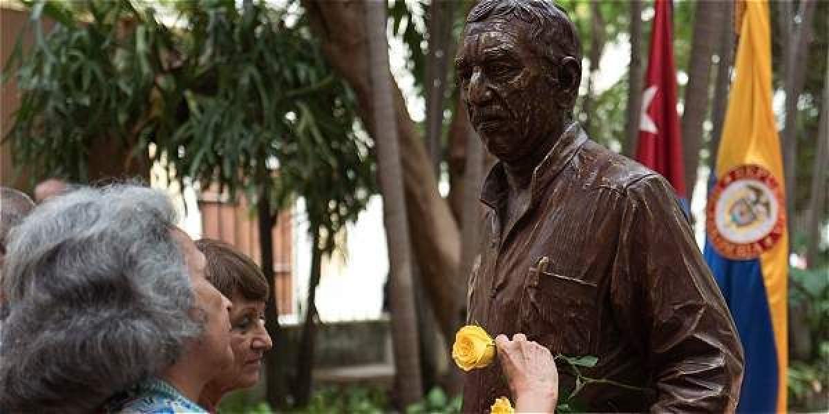 Inauguración de la escultura de Gabriel García Márquez, 'Gabo', en La Habana Vieja.