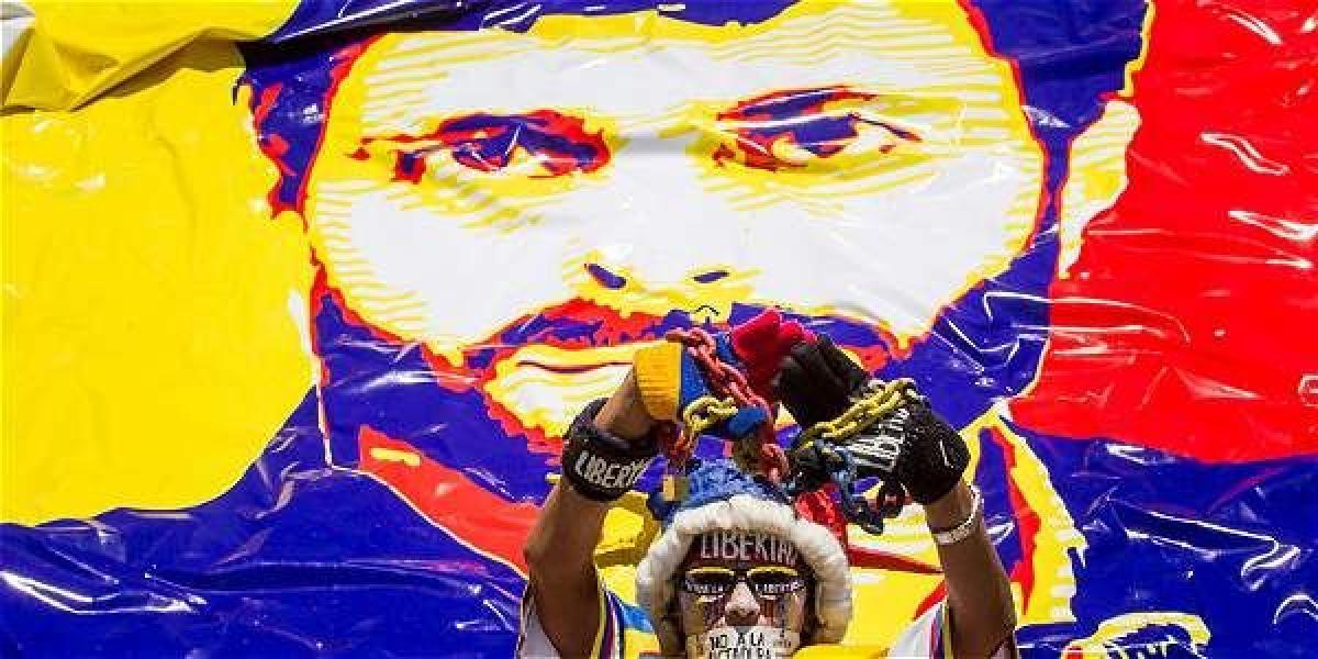 Las imágenes de Leopoldo López fueron distintivas de las manifestaciones que llevaron a cabo este sábado sus simpatizantes en Venezuela.