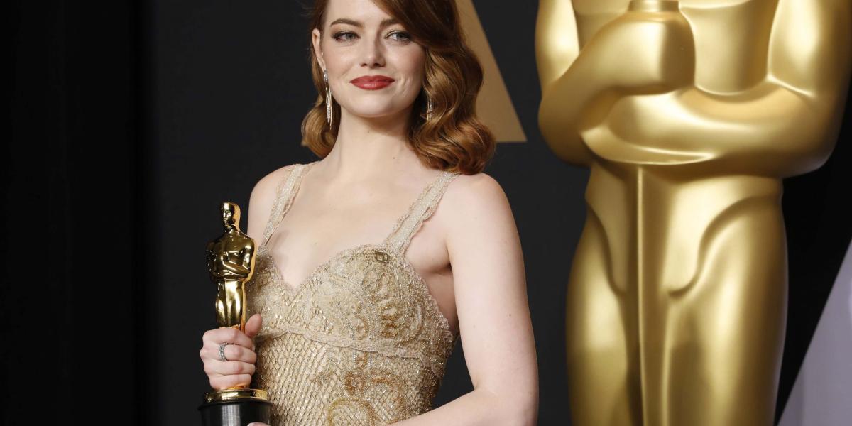 Emma Stone logró el Óscar a la mejor actriz por su trabajo en el musical "La La Land", categoría en la que competía frente a Isabelle Huppert ("Elle"), Ruth Negga ("Loving"), Natalie Portman ("Jackie") y Meryl Streep ("Florence Foster Jenkins").