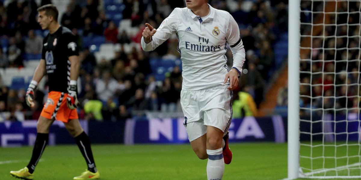 James Rodríguez, volante colombiano, podría jugar este miércoles con el Real Madrid.