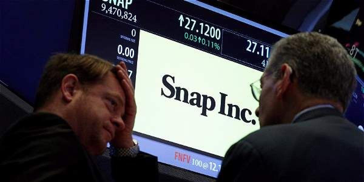 Luego de un alza de 44% durante su debut, la acción de Snap Inc. cayó 9%