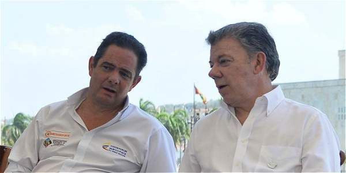 Santos y Vargas Lleras estuvieron juntos en Chocó, entregando varias obras.