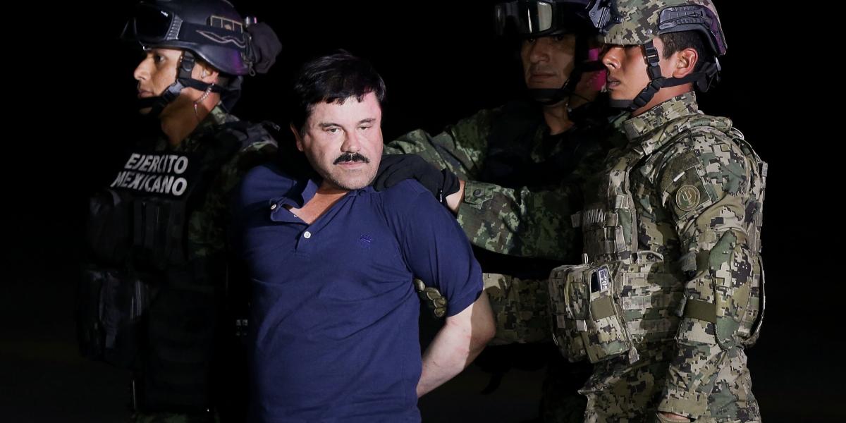 Imagen de la captura de Joaquín 'el Chapo' Guzmán, en enero de 2016.