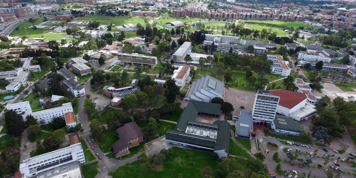 Vista de la Universidad Nacional de Colombia desde el aire.