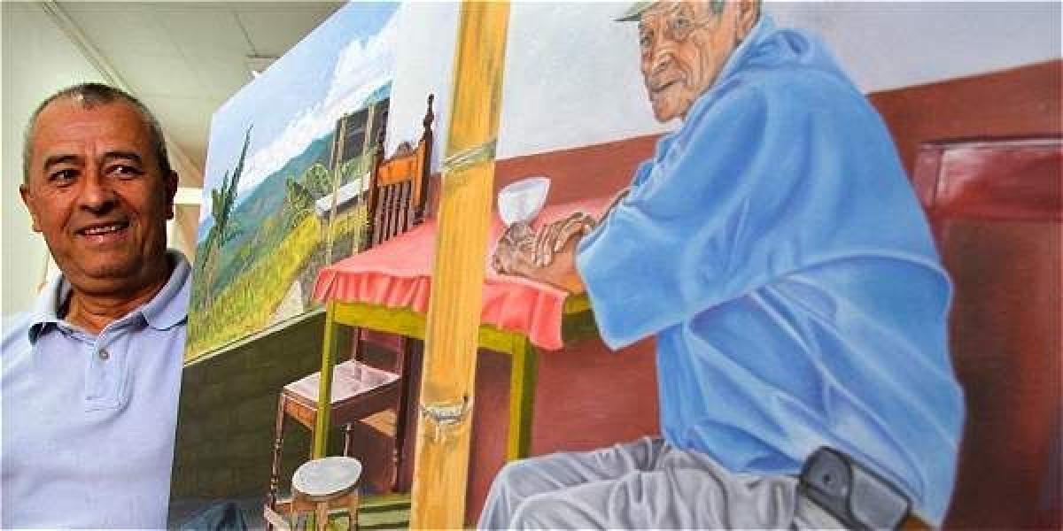Aunque empezó a pintar en el año 2000, Valencia solo se dedicó de lleno a ella hace tres años. Sin embargo, sus pinturas ya se han hecho famosas en Manizales.