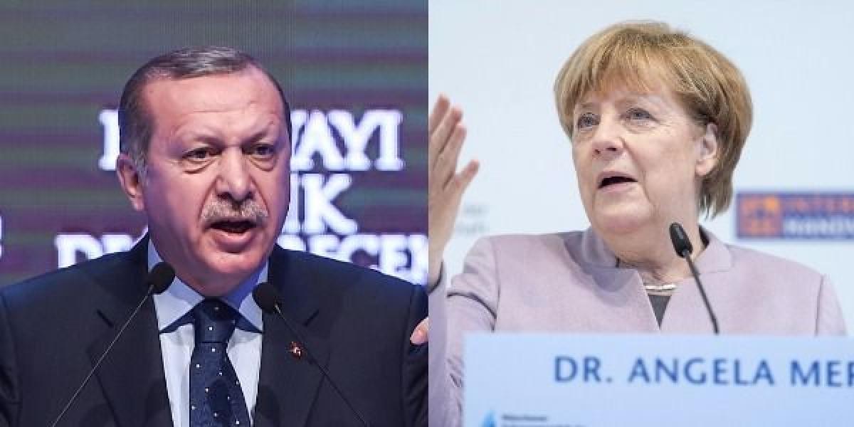 El presidente de Turquía Recep Tayyip Erdogan y la canciller alemana, Angela Merkel.