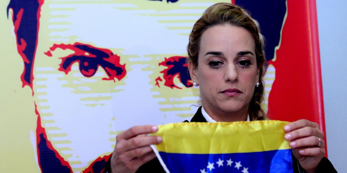 Lilian Tintori, esposa del opositor venezolano preso Leopoldo López.