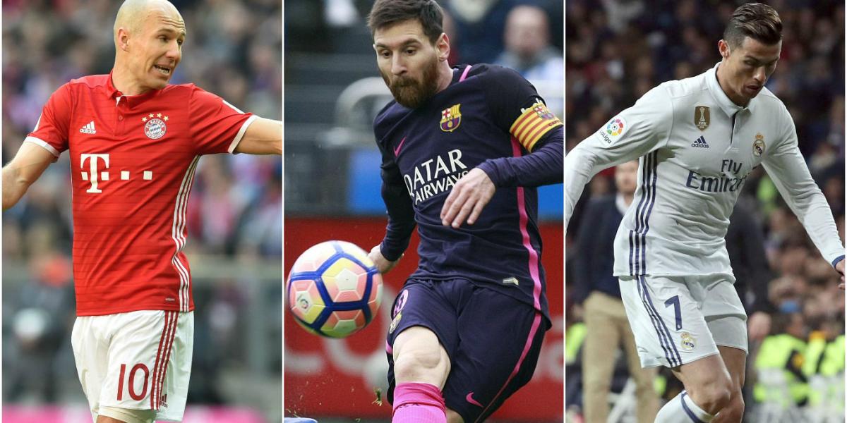 Lionel Messi, Cristiano Ronaldo y Arjen Robben son las figuras de los 3 equipos candidatos a ganar la Liga de Campeones.
