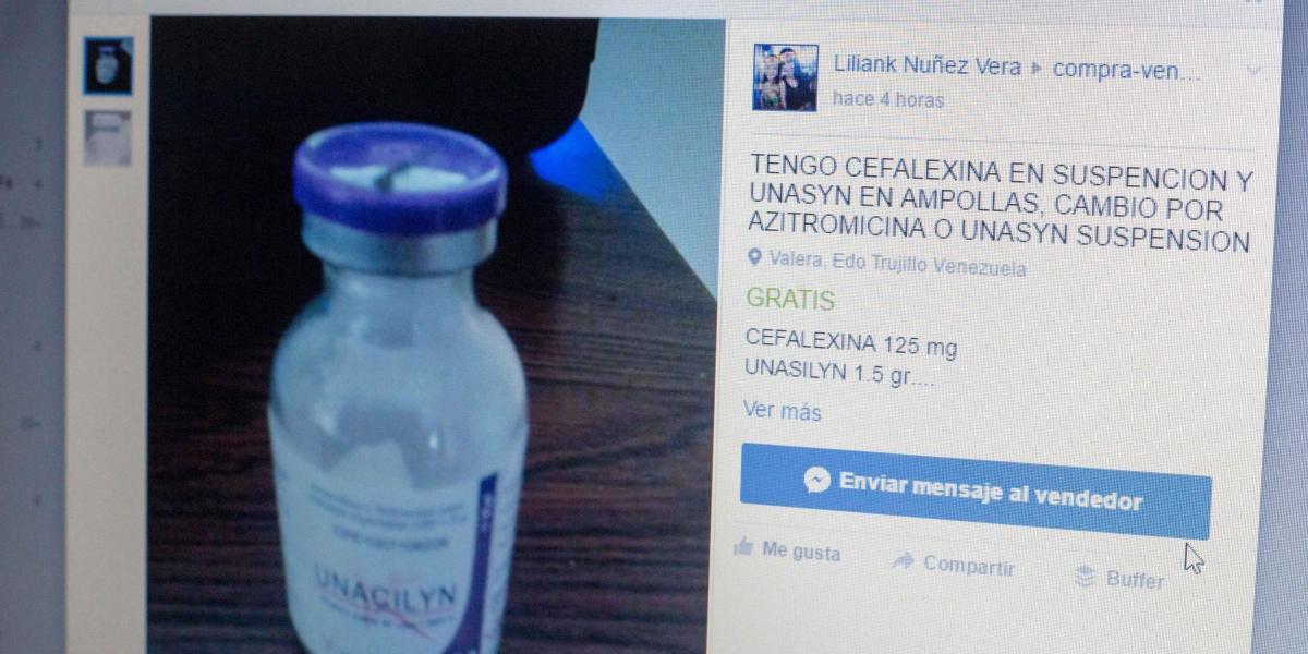 Captura de una publicación en un grupo de la red social Facebook, dedicado al intercambio y venta de bienes entre usuarios, en Caracas (Venezuela).