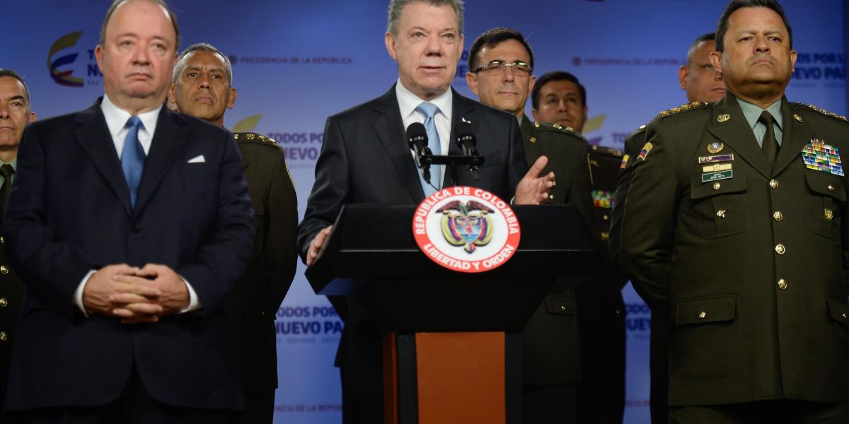 En la Casa de Nariño, el presidente Juan Manuel Santos anunció la estrategia de modernización de la Policía Nacional.