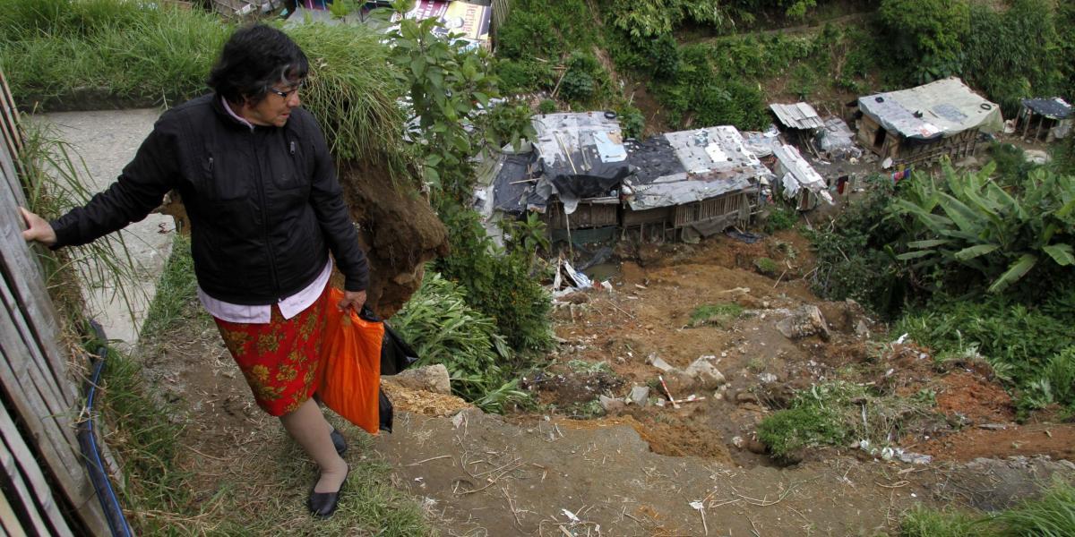 En la comuna San José de Manizales hay barrios ubicados en laderas que son zonas de alto riesgo por amenaza de deslizamientos.