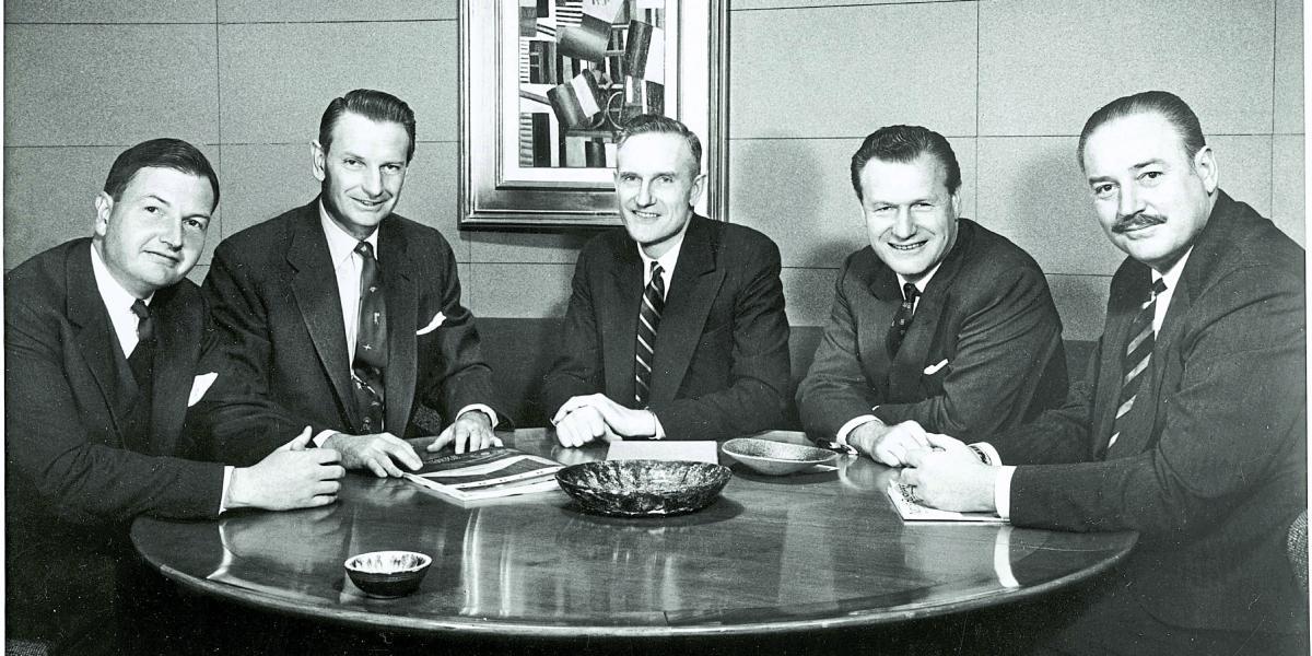 Los hermanos Rockefeller desde la izquierda: David, John D., Laurence, Nelson y Winthrop.