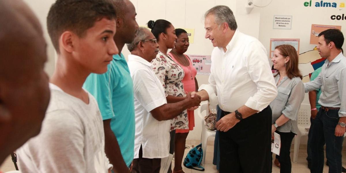 Óscar Naranjo, en reunión con líderes sociales en Tumaco, en su primera actividad como Vicepresidente.