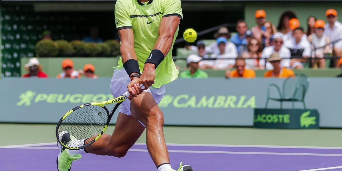 Rafael Nadal, en su partido contra Roger Federer.