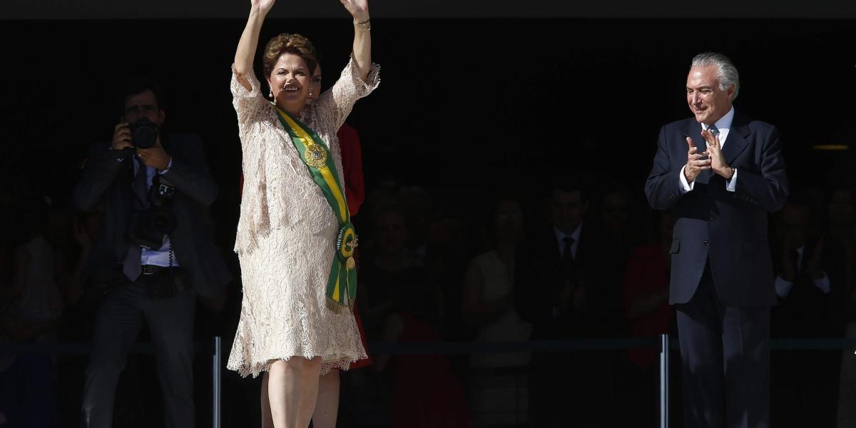 La exmandataria de Brasil Dilma Rouseff y el actual presidente, Michel Temer.