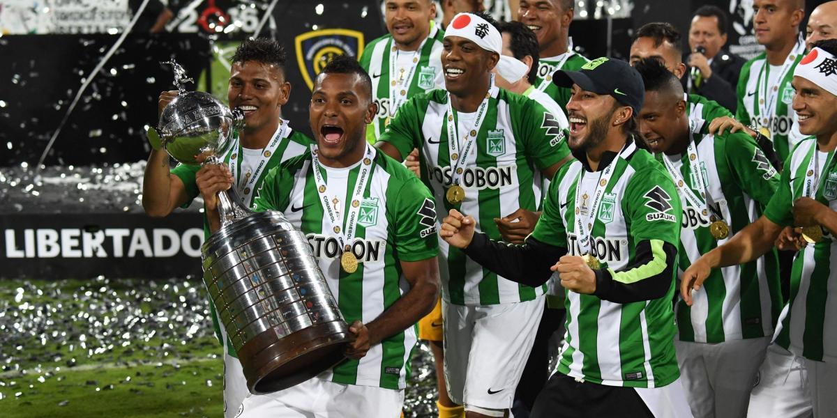 Nacional celebra el título de la Copa Libertadores.