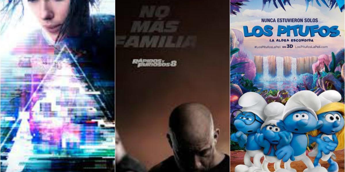 'Vigilante de futuro', 'Rápidos y Furiosos 8' y 'Los Pitufos' son algunas de las películas en cartelera.