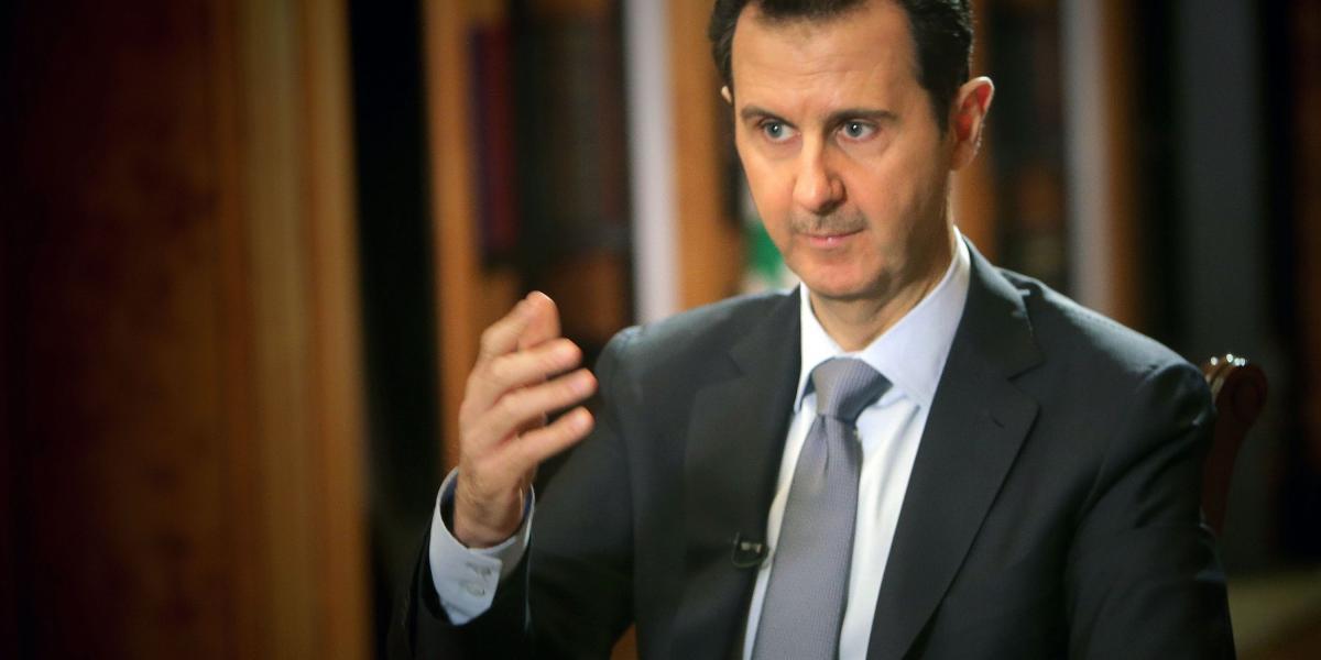 Bashar al-Asad, durante la entrevista para la agencia internacional de noticias AFP.