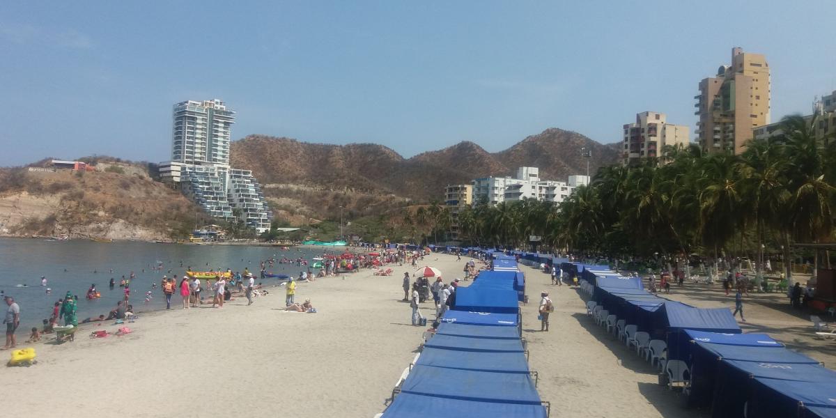 El Rodadero fue una las playas con más afluencia de turistas en Semana Santa.