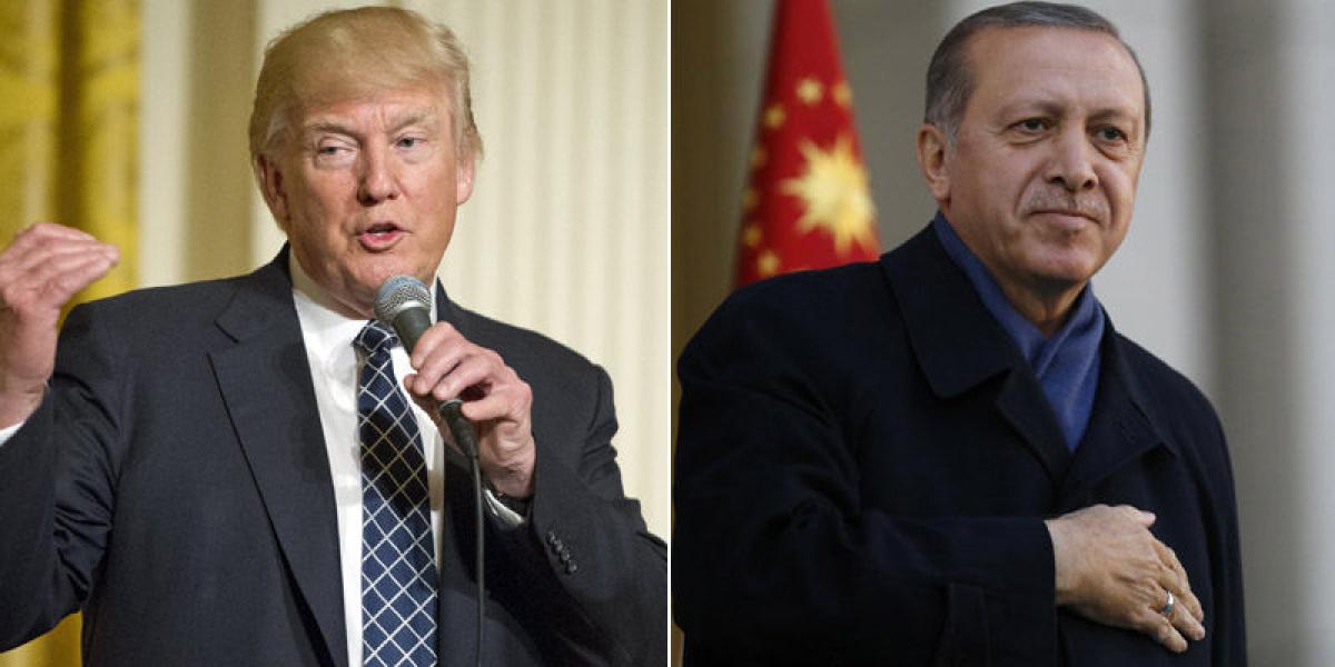 Donald Trump, presidente de EE. UU., y Recep Tayyip Erdogan, presidente de Turquía.