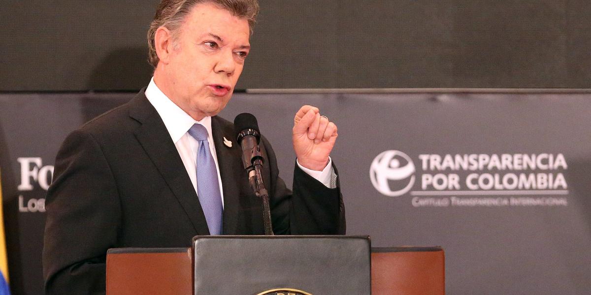 El Presidente Juan Manuel Santos dijo que lo primero que había que hacer para no ser un Estado fallido era buscar la paz.