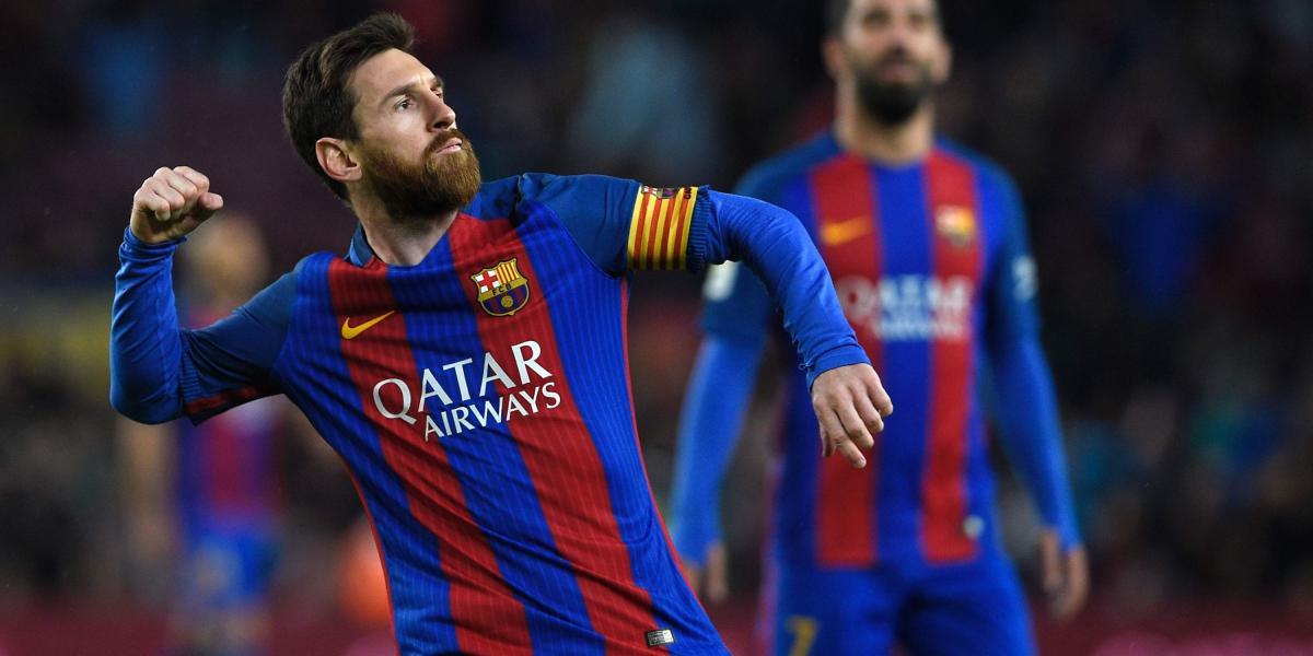 Lionel Messi celebra uno de sus goles.