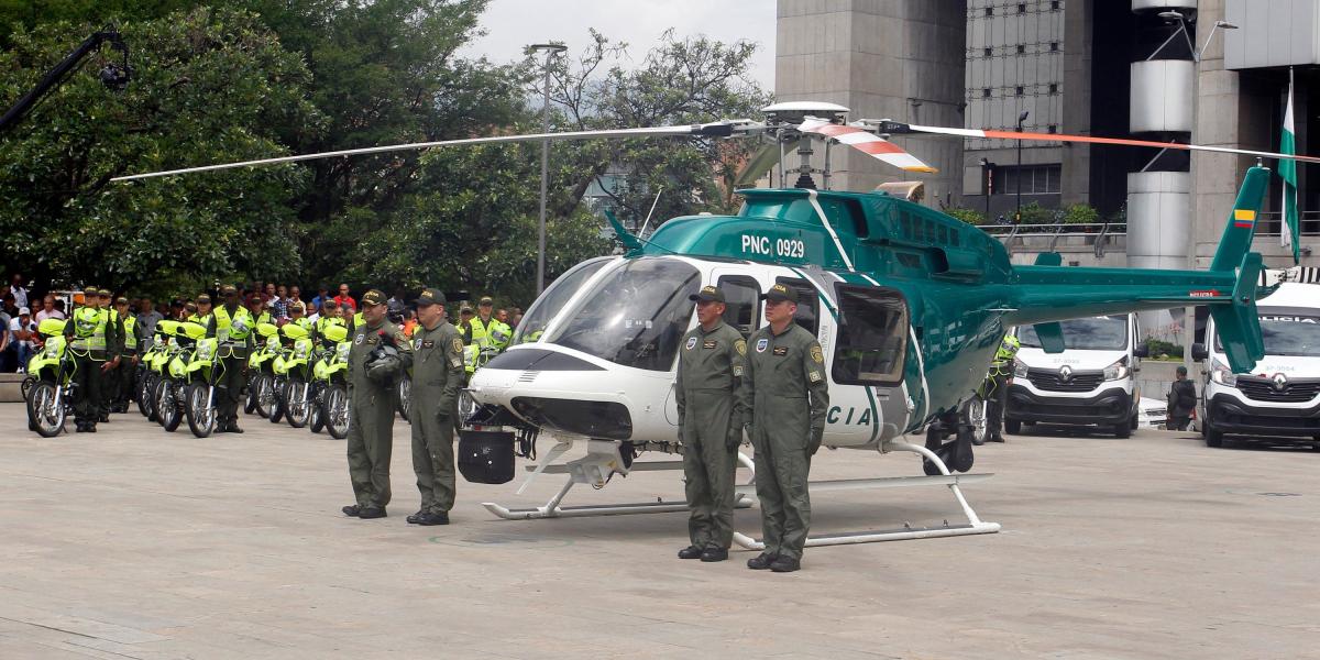 El helicóptero Bell 407 de la Policía tuvo una inversión de 18.000 millones de pesos.