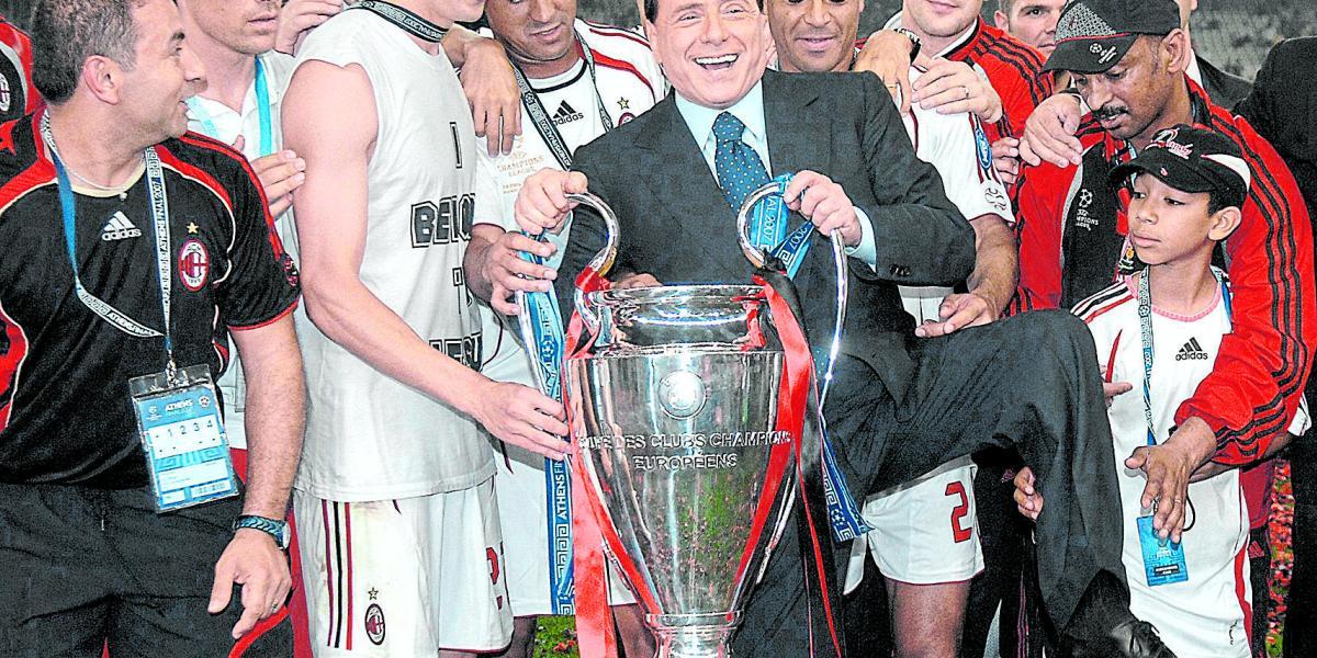 SIlvio Berlusconi, exdueño del Milán, ganó 29 títulos con el club.