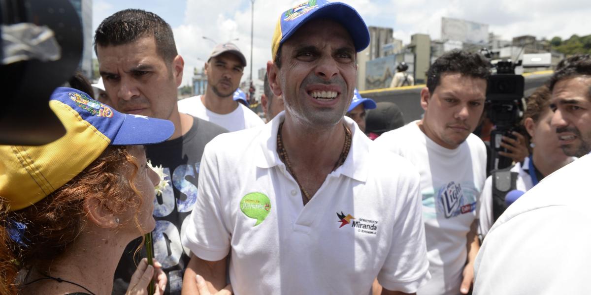 Henrique Capriles, líder de la oposición y gobernador del Estado Miranda.