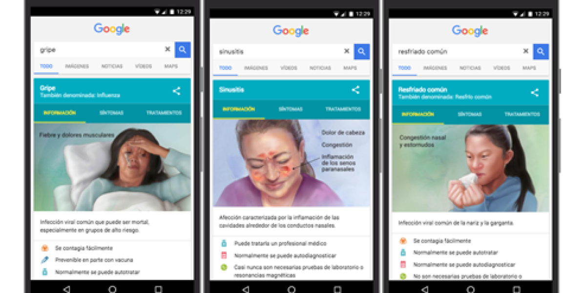 Google fortalece la información sobre enfermedades.