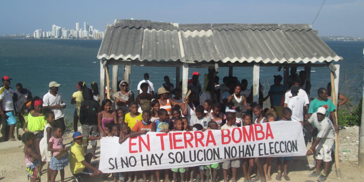 El 9 de marzo del 2014, es una fecha histórica para 
Tierrabomba, la isla del Distrito de Cartagena donde por decisión unánime nadie votó, como protesta por la falta de protección costera.