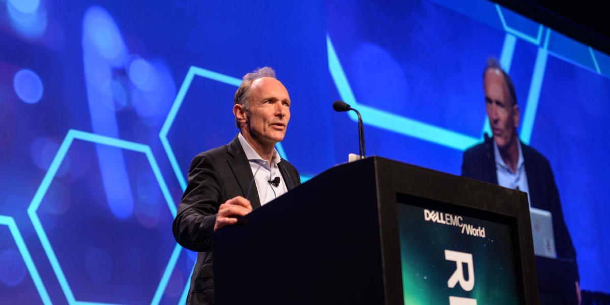 Tim Berners-Lee durante una conferencia en el pasado Dell EMC Forum, llevado a cabo en Las Vegas.