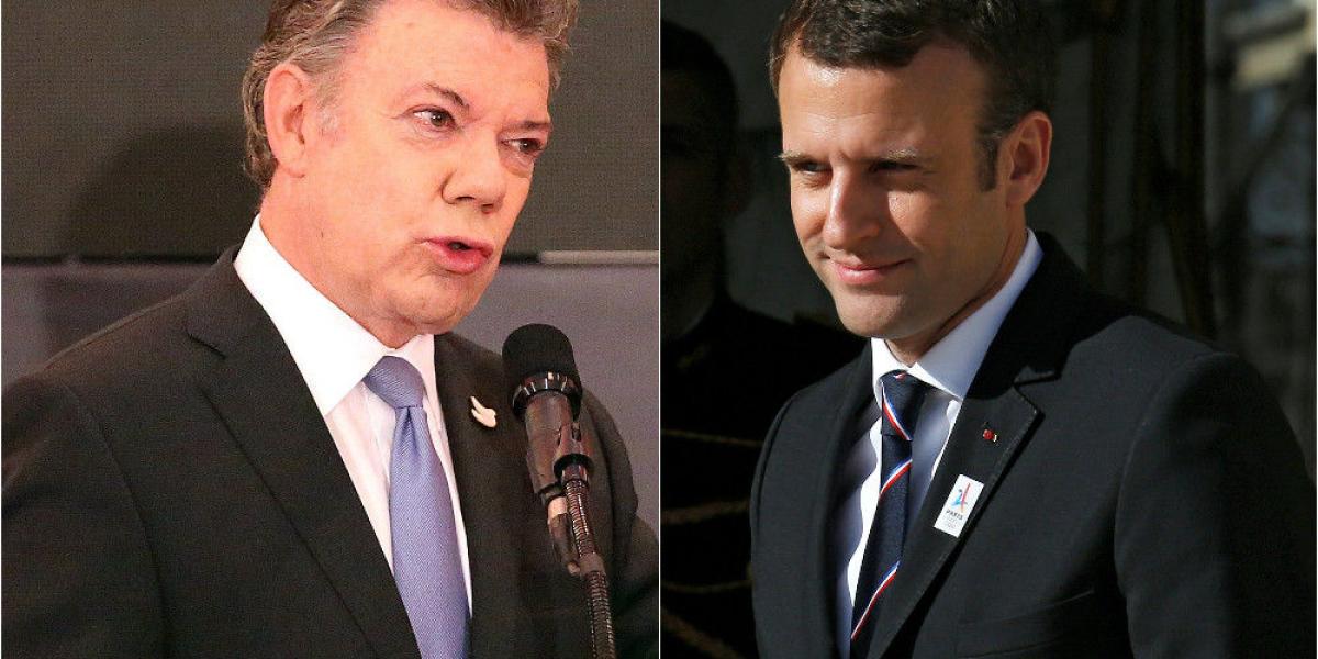 El presidente Juan Manuel Santos se reunirá con su homólogo francés Emmanuel Macron.