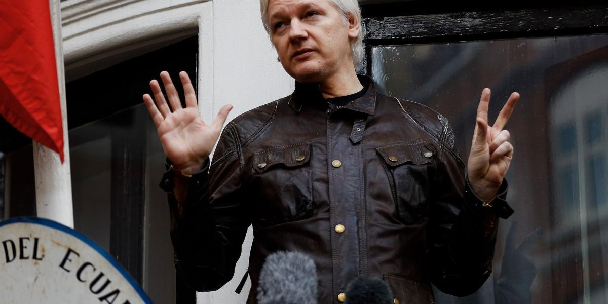 Julian Assange habló en la mañana de este viernes desde la embajada de Ecuador, en Londres.