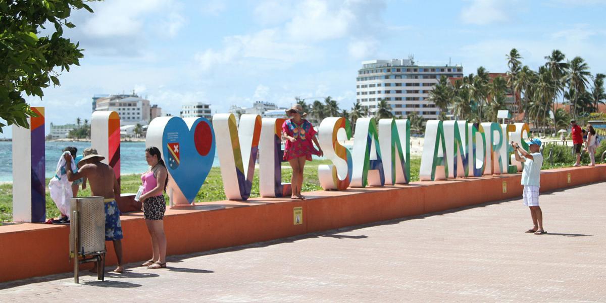 Uno de los más recientes atractivos de la isla es el aviso 
‘I love San Andrés’.