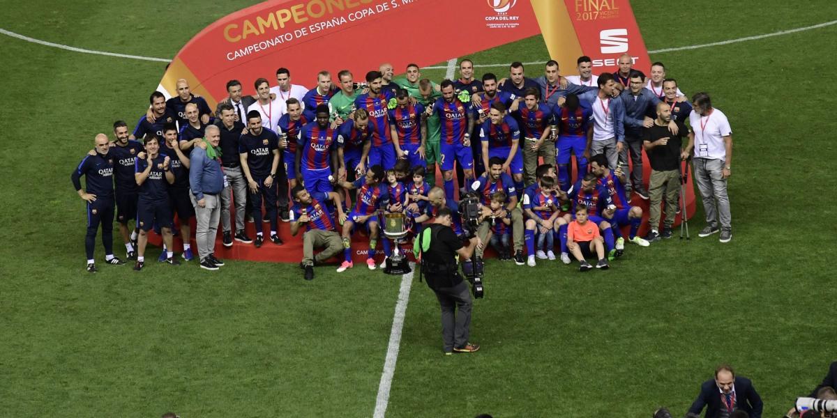 Barcelona tricampeón consecutivo de la copa del Rey, ha conseguido este campeonato 29 veces.
